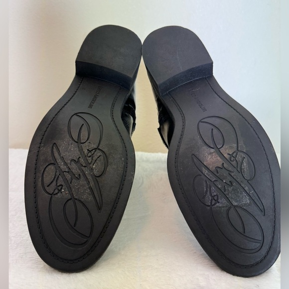 New! Retail $180 Enzo Angiolini Moto Black Leather Boots Size 9.5 - Picture 5 of 7